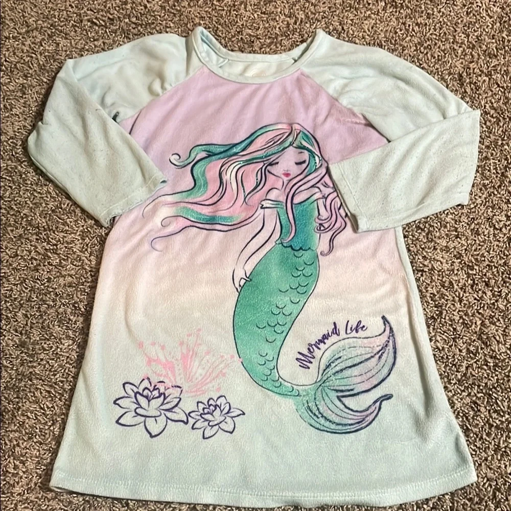 Wonder Nation Mermaid Life Kids Nightgown - Mint and Lavender
